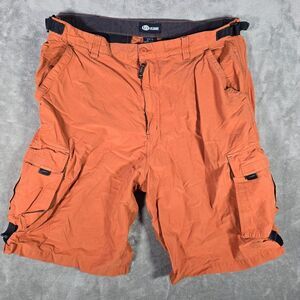Rue 21 Jeans Brand Shorts Mens XL Cotton Nylon Orange Cargo Y2K‎ Adjustable